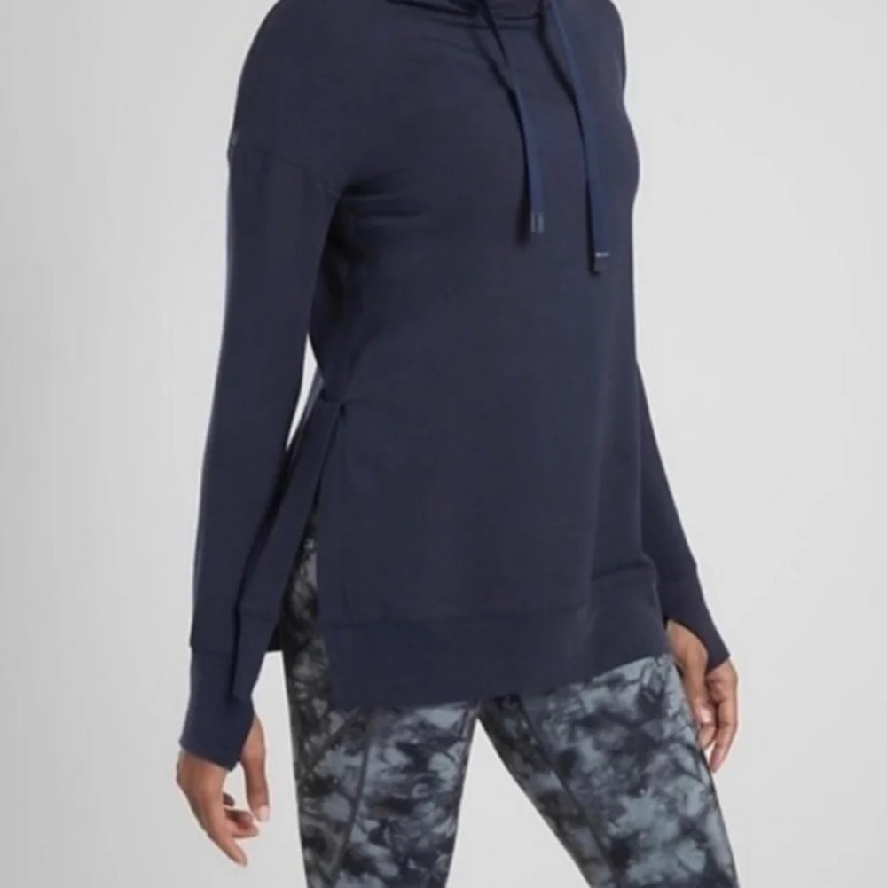 Athleta Sayulita Hoodie Sweatshirt Navy Size Small